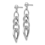 Load image into Gallery viewer, Leslie&#39;s 14K White Gold Polished Textured Post Dangle EarringsLE822
