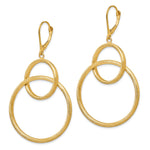 Load image into Gallery viewer, Leslie&#39;s 14K Scratch Finish Round Leverback EarringsLE825
