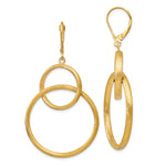 Load image into Gallery viewer, Leslie&#39;s 14K Scratch Finish Round Leverback EarringsLE825
