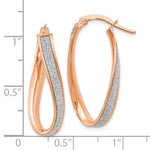 Load image into Gallery viewer, Leslie&#39;s 14K Rose Gold Glimmer Infused Twist Hoop EarringsLE851
