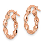 Load image into Gallery viewer, Leslie&#39;s 14K Rose Gold Twisted Hoop EarringsLE874
