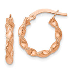 Load image into Gallery viewer, Leslie&#39;s 14K Rose Gold Twisted Hoop EarringsLE874
