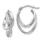 Load image into Gallery viewer, Leslie&#39;s 14K White Gold Polished Hinged Hoop EarringsLE883
