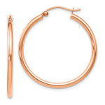 Load image into Gallery viewer, Leslie&#39;s 14K Rose Gold 2mm Polished Hoop EarringsLE887
