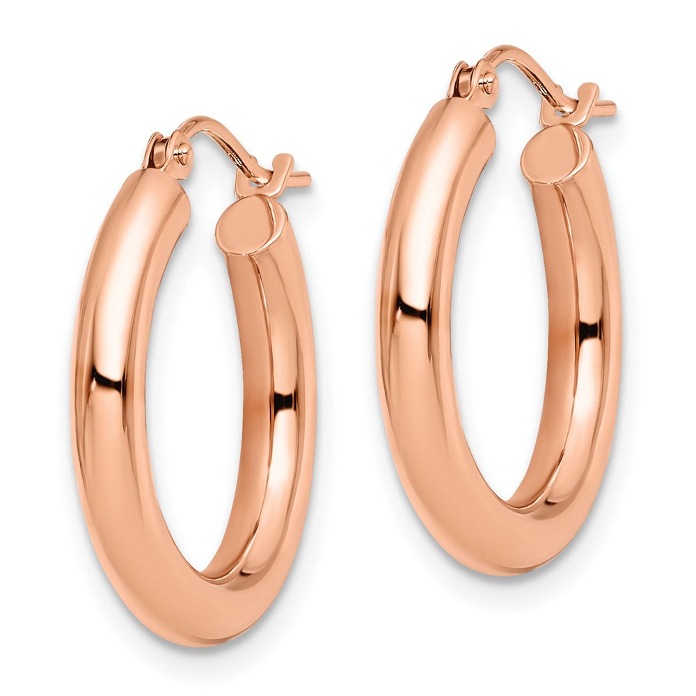 Leslie's 14K Rose Gold 3mm Polished Hoop EarringsLE888