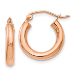 Load image into Gallery viewer, Leslie&#39;s 14K Rose Gold 3mm Polished Hoop EarringsLE889
