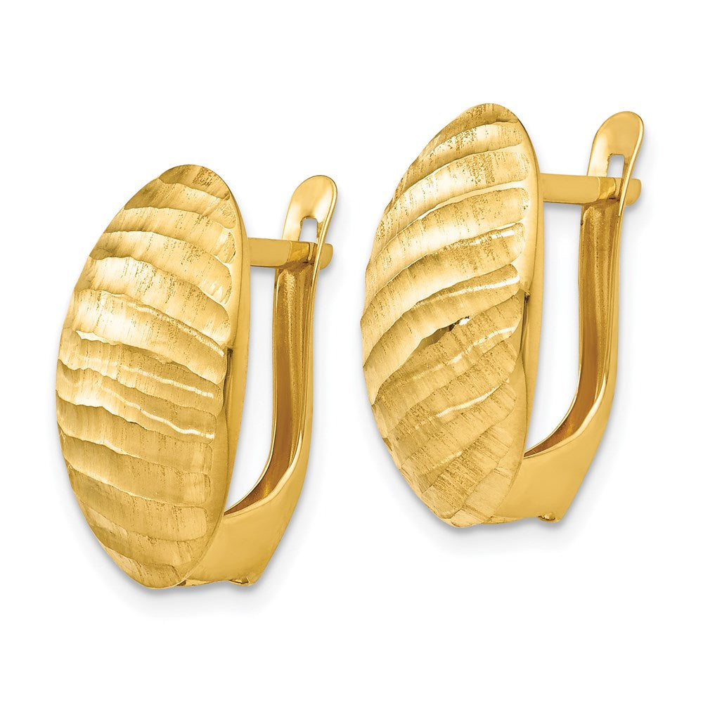Leslie's 14K Brushed and Textured Hoop EarringsLE925