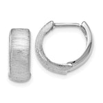 Load image into Gallery viewer, Leslie&#39;s 14K White Gold Polished &amp; Textured Hinged Hoop EarringsLE936
