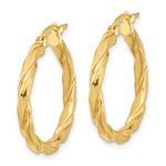 Load image into Gallery viewer, Leslie&#39;s 14K Polished Textured Twisted Hoop EarringsLE988
