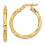 Load image into Gallery viewer, Leslie&#39;s 14K Polished Textured Twisted Hoop EarringsLE988
