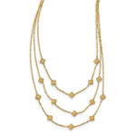 Load image into Gallery viewer, Leslie&#39;s 14K Polished &amp; Textured 3 Strand NecklaceLF1010-17.5
