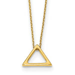 Load image into Gallery viewer, Leslie&#39;s 14K Polished Triangle w/2 in ext. NecklaceLF1015-16
