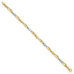 Load image into Gallery viewer, Leslie&#39;s 14K Two-tone Polished Fancy Link BraceletLF1038-8.25
