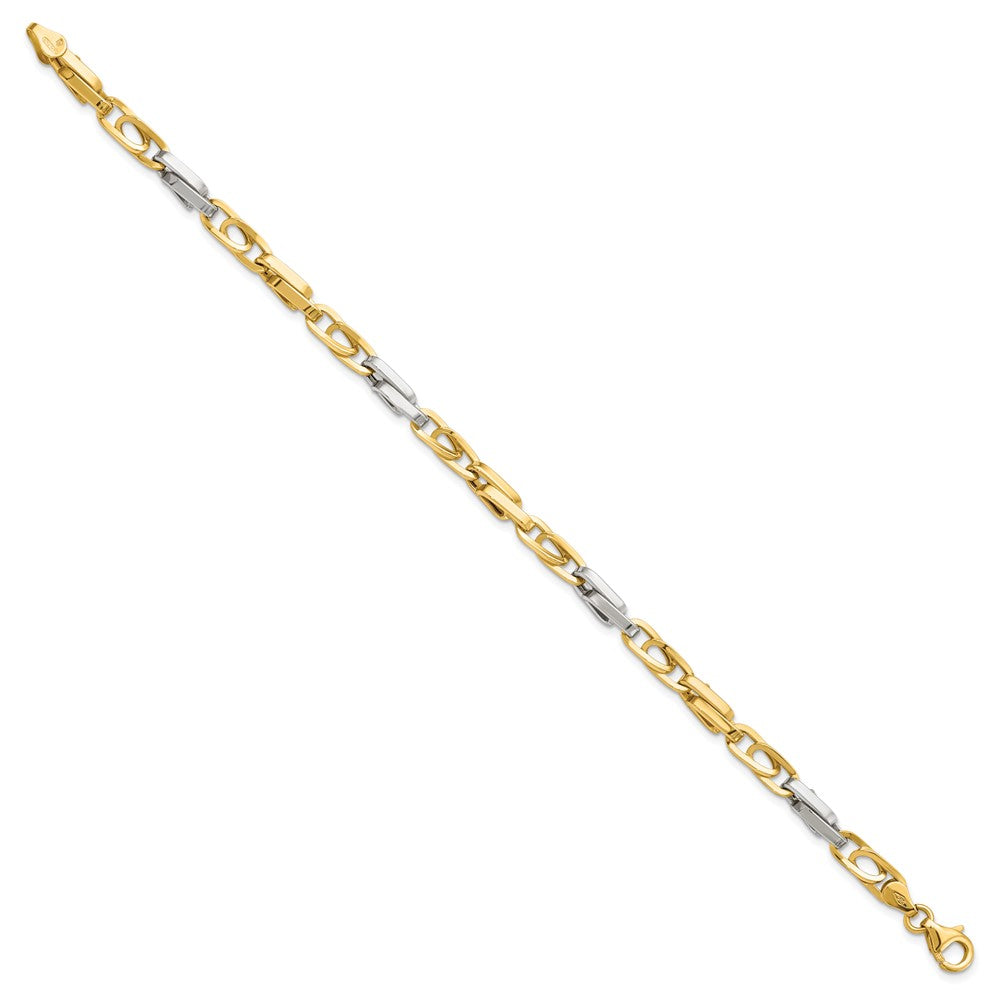 Leslie's 14K Two-tone Polished Fancy Link BraceletLF1038-8.25