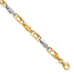 Load image into Gallery viewer, Leslie&#39;s 14K Two-tone Polished Fancy Link BraceletLF1038-8.25
