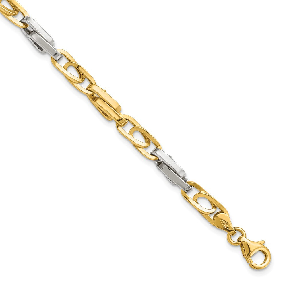 Leslie's 14K Two-tone Polished Fancy Link BraceletLF1038-8.25