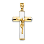 Load image into Gallery viewer, Leslie&#39;s 14K Two-tone Polished Crucifix PendantLF1041
