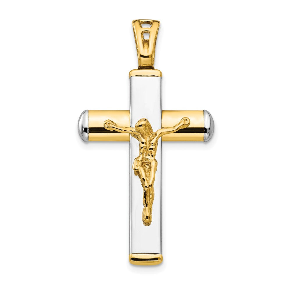 Leslie's 14K Two-tone Polished Crucifix PendantLF1041