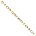 Load image into Gallery viewer, Leslie&#39;s 14K Two-tone Polished Fancy Link BraceletLF1106-7.5
