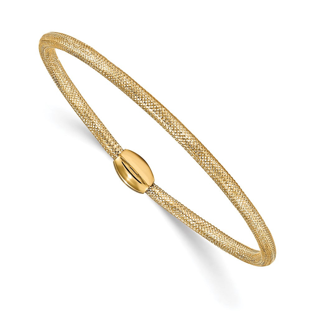 Leslie's 14K Polished Mesh Stretch BraceletLF1127