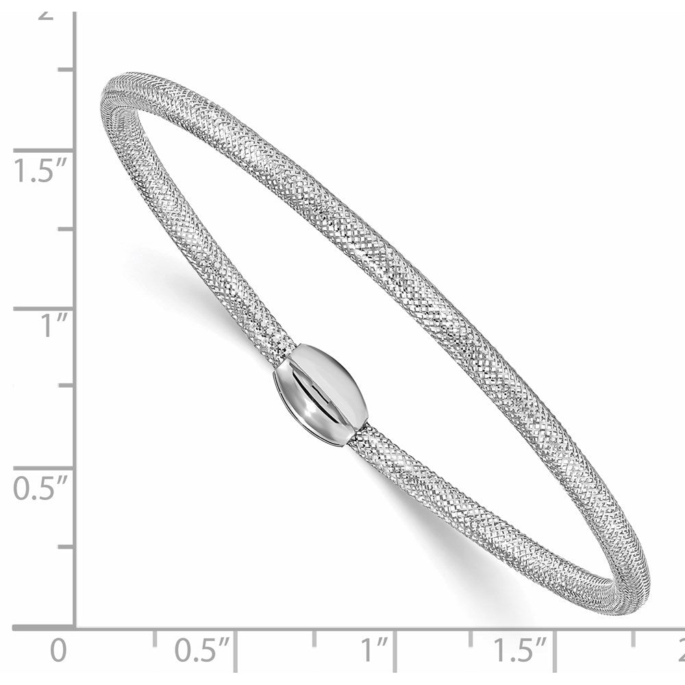 Leslie's 14K White Gold Polished Mesh Stretch BraceletLF1128