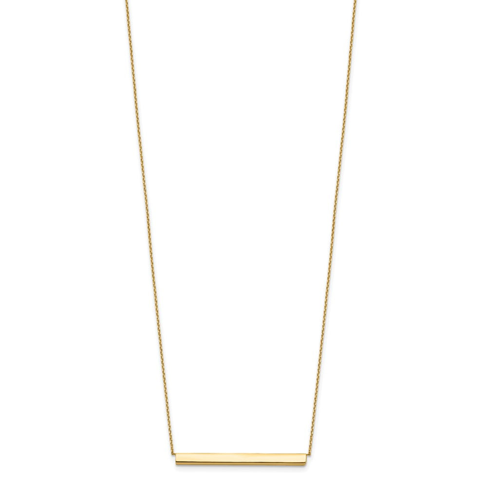 Leslie's 14K Polished with 1in ext. Bar NecklaceLF1132-18