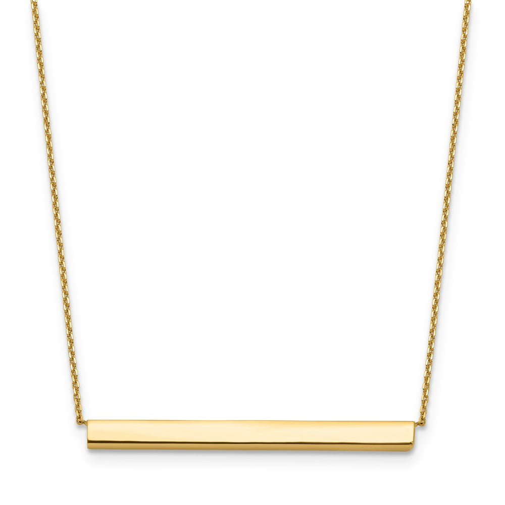 Leslie's 14K Polished with 1in ext. Bar NecklaceLF1132-18