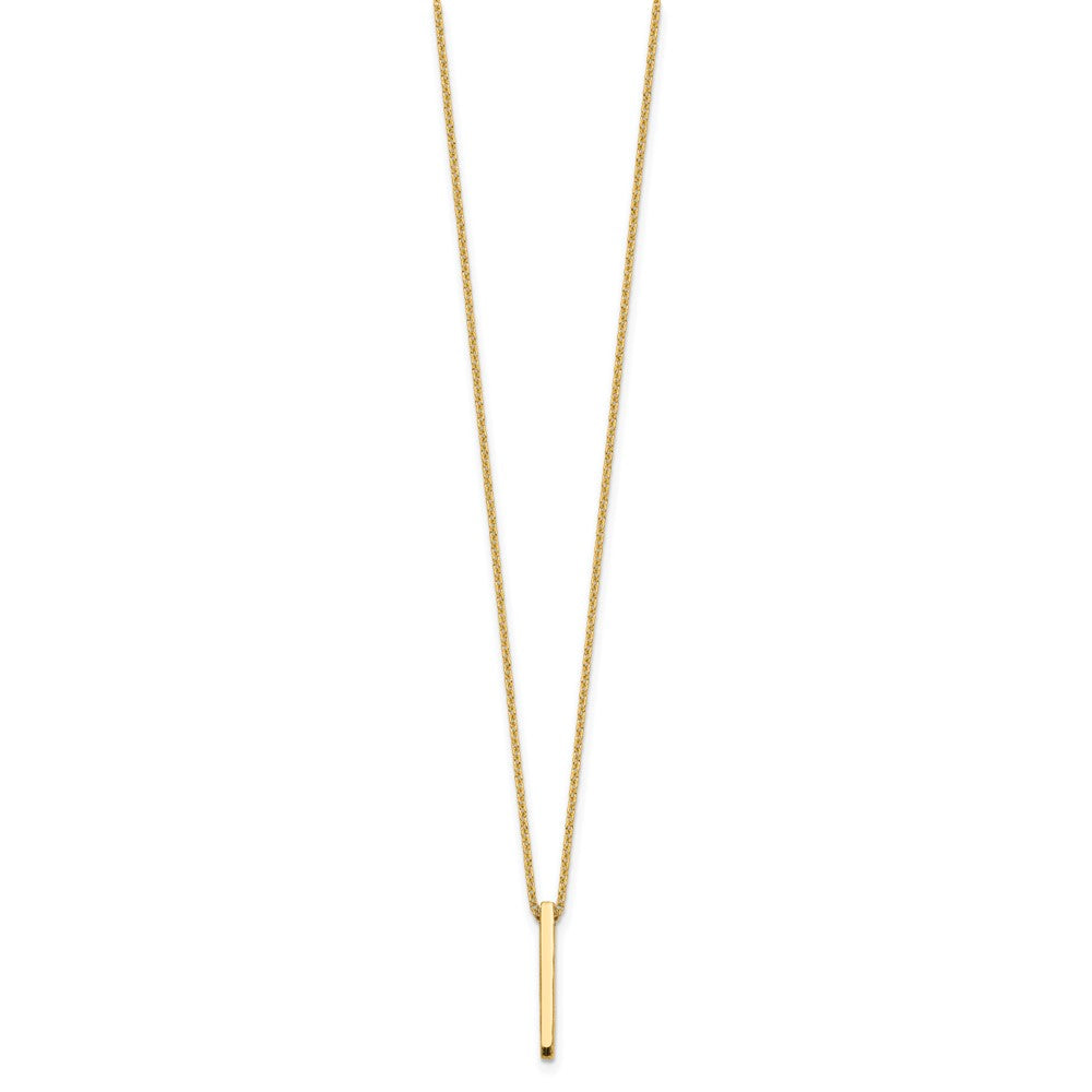 Leslie's 14K Polished Bar NecklaceLF1134-18