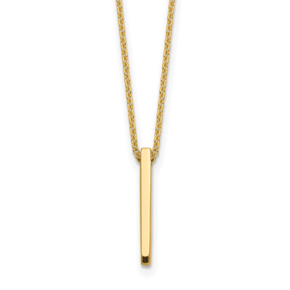 Leslie's 14K Polished Bar NecklaceLF1134-18