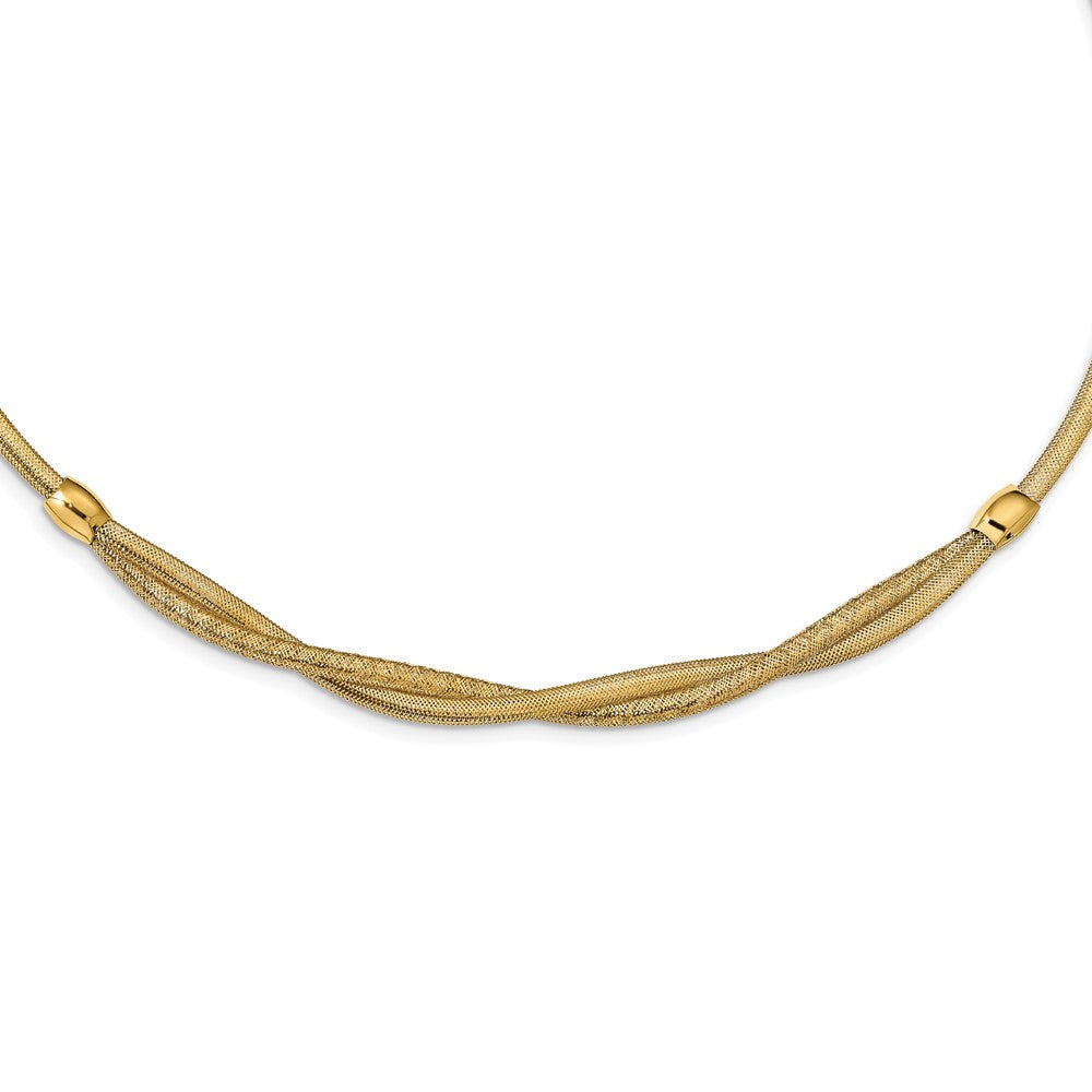 Leslie's 14K Polished Mesh NecklaceLF1158-18