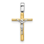 Load image into Gallery viewer, Leslie&#39;s 14K Two-tone Polished Crucifix Cross PendantLF1163
