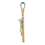 Load image into Gallery viewer, Leslie&#39;s 14K Two-tone Polished Crucifix Cross PendantLF1164
