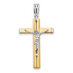 Load image into Gallery viewer, Leslie&#39;s 14K Two-tone Polished Crucifix Cross PendantLF1164
