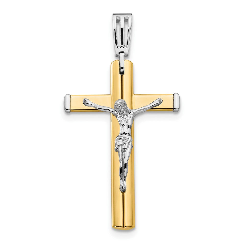 Leslie's 14K Two-tone Polished Crucifix Cross PendantLF1164