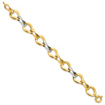 Load image into Gallery viewer, Leslie&#39;s 14K w/White Rhodium Polished Fancy Link BraceletLF1184-7.5
