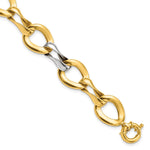 Load image into Gallery viewer, Leslie&#39;s 14K w/White Rhodium Polished Fancy Link BraceletLF1184-7.5
