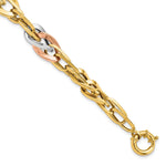 Load image into Gallery viewer, Leslie&#39;s 14K Two-tone w/White Rhodium Polished Fancy Link BraceletLF1185-7.5
