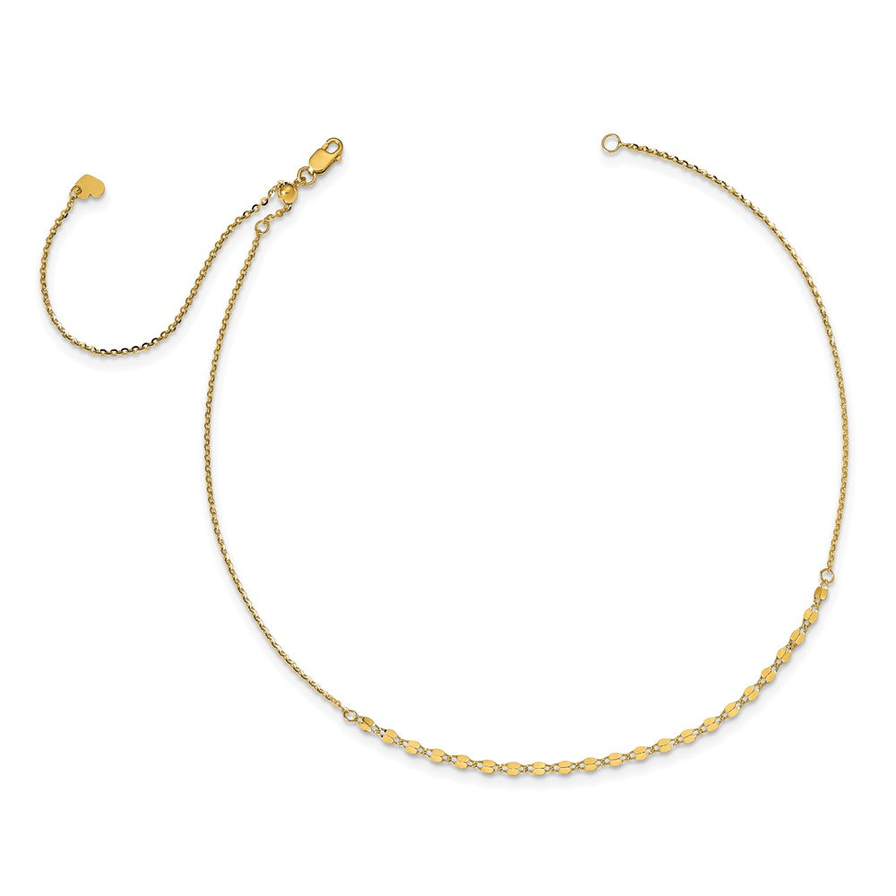 Leslie's 14K Polished D/C w/3.5in ext. Adjustable ChokerLF1186-12