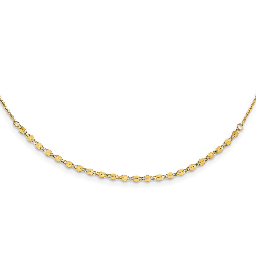 Leslie's 14K Polished D/C w/3.5in ext. Adjustable ChokerLF1186-12