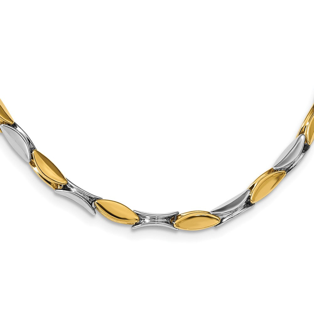 Leslie's 14K Two-tone Polished Fancy Link NecklaceLF1194-17