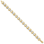 Load image into Gallery viewer, Leslie&#39;s 14K Two-tone Polished Fancy Link BraceletLF1197-7.5
