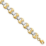 Load image into Gallery viewer, Leslie&#39;s 14K Two-tone Polished Fancy Link BraceletLF1197-7.5
