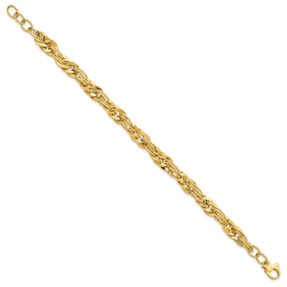 Leslie's 14K Polished Fancy Link BraceletLF1211-7.75