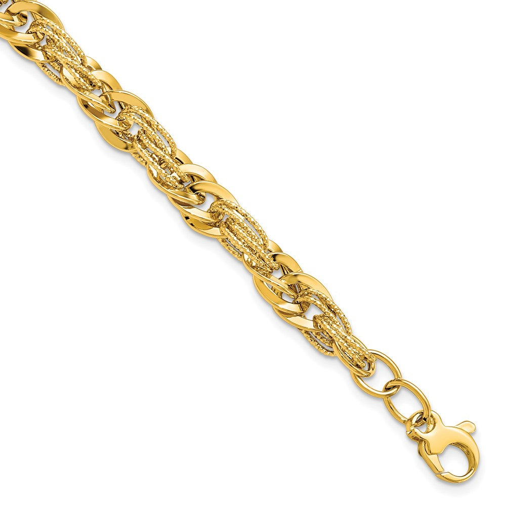 Leslie's 14K Polished Fancy Link BraceletLF1211-7.75