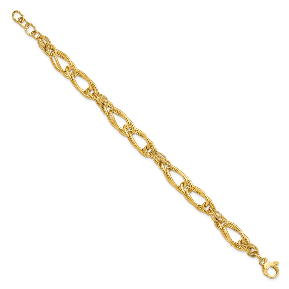 Leslie's 14K Polished Fancy Link BraceletLF1212-8