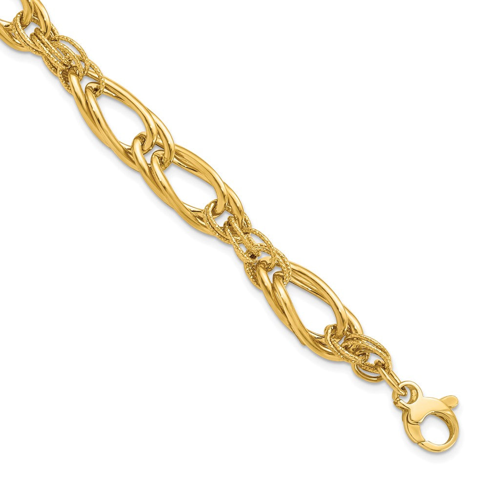 Leslie's 14K Polished Fancy Link BraceletLF1212-8