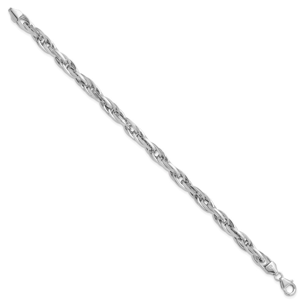 Leslie's 14K White Gold Polished Fancy Link BraceletLF1217-7.5