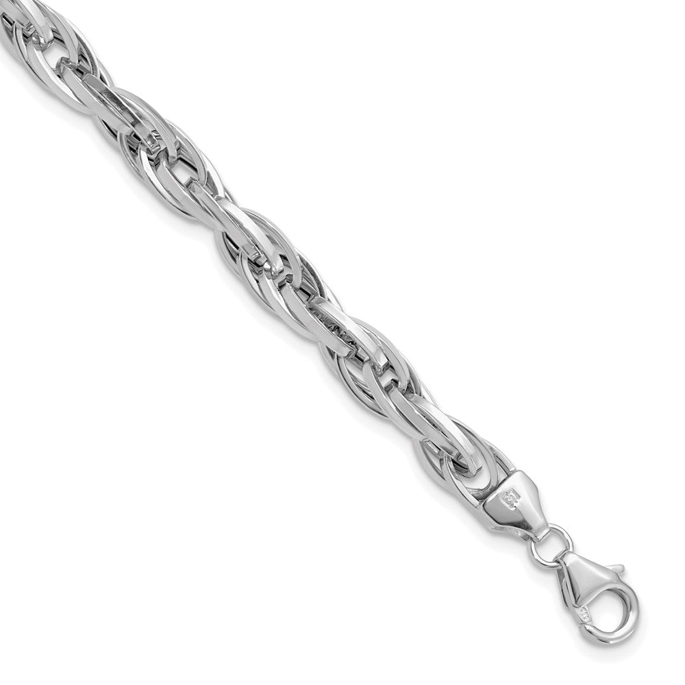 Leslie's 14K White Gold Polished Fancy Link BraceletLF1217-7.5