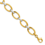 Load image into Gallery viewer, Leslie&#39;s 14K Two-tone Polished Link BraceletLF123-7.25
