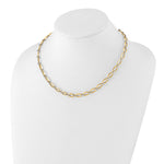 Load image into Gallery viewer, Leslie&#39;s 14K Two-tone Polished w/.25in ext. NecklaceLF1240-18
